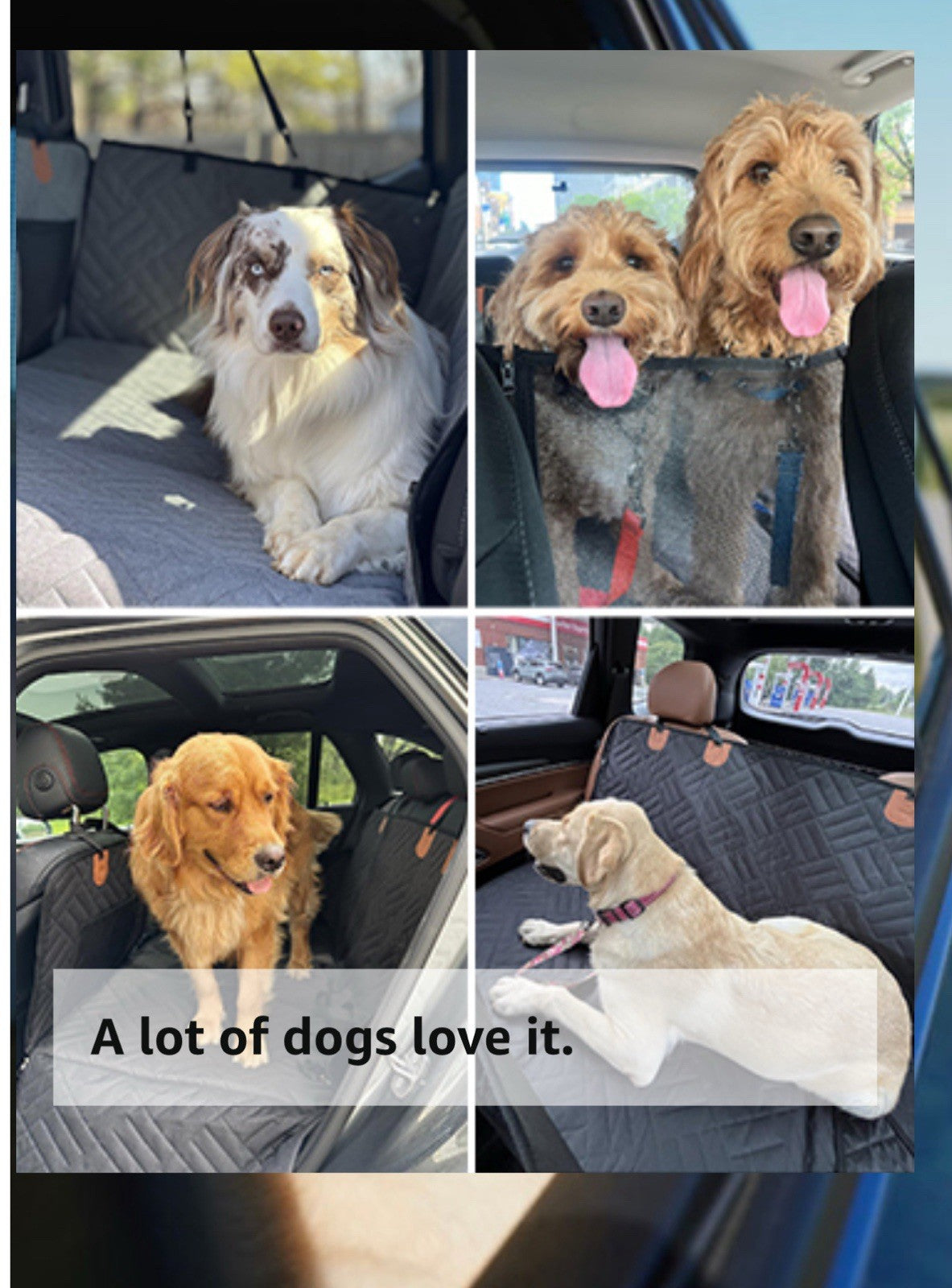 Back Seat Extender,Dog Seat Cover for Back Seat Hard Bottom Car Seat Cover Black