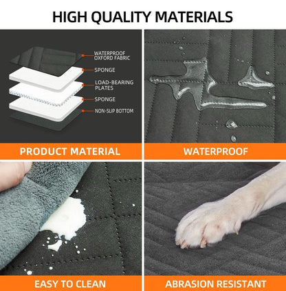 Back Seat Extender,Dog Seat Cover for Back Seat Hard Bottom Car Seat Cover Black